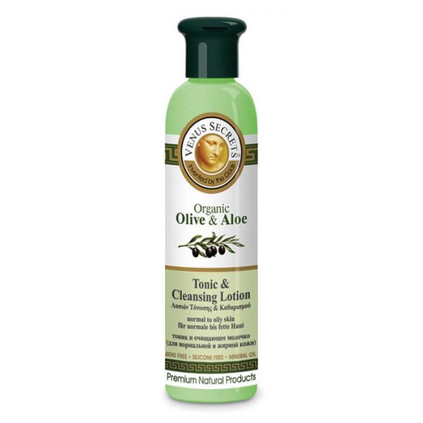 Tonic and Cleansing Lotion with Organic Olive and Aloe Vera 250ml