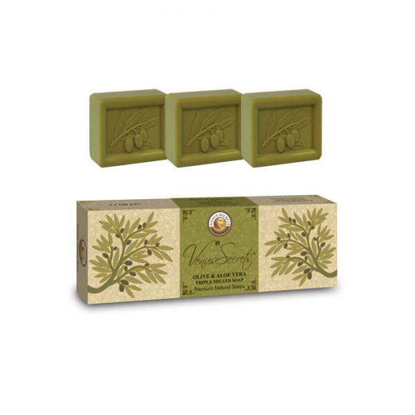 Gift Set Soap with Organic Olive Oil and Aloe Vera 300g