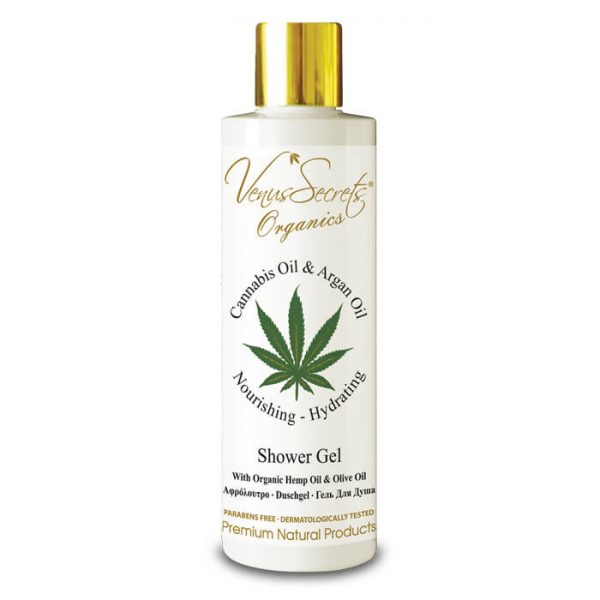 Shower Gel with Cannabis Oil, Organic Olive and Argan Oil 250ml