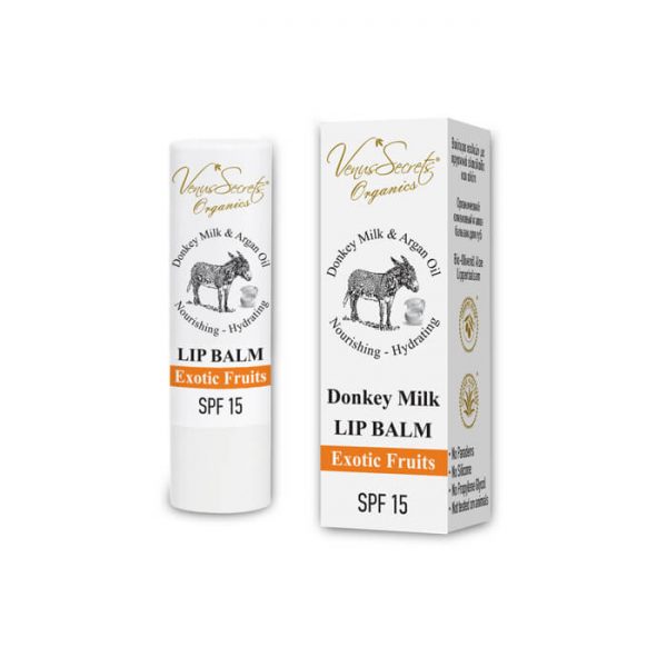 Lip Balm with Donkey Milk, Argan Oil and Exotic Fruits Essence 4.6g
